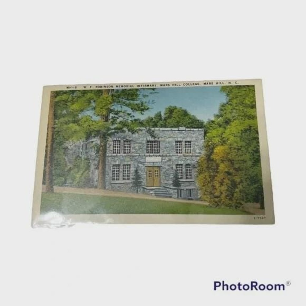 Postcard Mars Hill College NC W. F. Robinson Memorial Infirmary 1940s A3